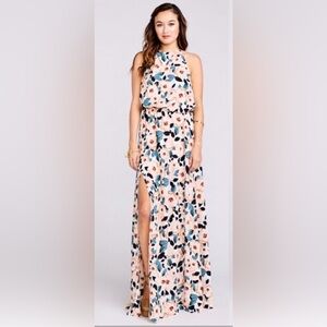 Show Me Your Mumu Heather Chiffon Maxi Dress - Steel Magnolia Small